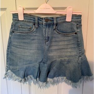 Ruffled denim skirt from BLANKNYC size 25. Mid rise.